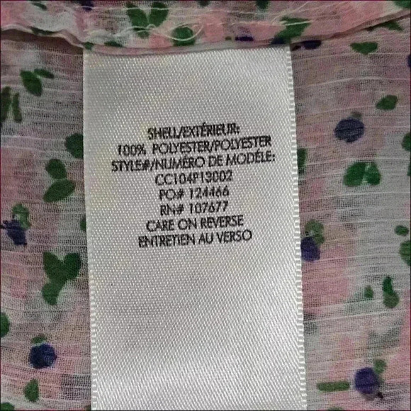 ALICE+OLIVIA Blouse Top Floral Tier Puff Sleeve Smock Neck Women's Medium - Picture 4 of 4